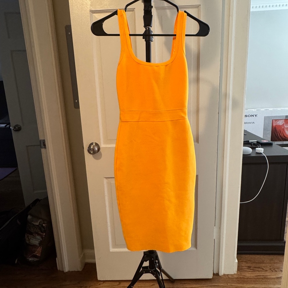 Tiger Mist Orange Sheath Mini Dress